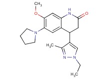 4-(1-ethyl-3-methyl-1H-pyrazol-4-yl)-7-methoxy-6-pyrrolidin-1-yl-3,4-dihydroquinolin-2(1H)-one