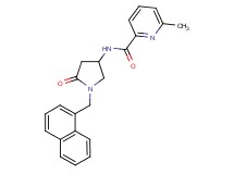 6-methyl-N-[1-(1-naphthylmethyl)-5-oxo-3-pyrrolidinyl]-2-pyridinecarboxamide