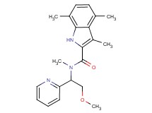 N-[2-methoxy-1-(2-pyridinyl)ethyl]-N,3,4,7-tetramethyl-1H-indole-2-carboxamide