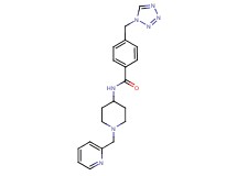 N-[1-(pyridin-2-ylmethyl)piperidin-4-yl]-4-(1H-tetrazol-1-ylmethyl)benzamide