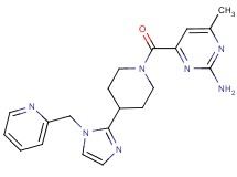 4-methyl-6-({4-[1-(2-pyridinylmethyl)-1H-imidazol-2-yl]-1-piperidinyl}carbonyl)-2-pyrimidinamine