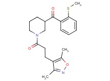 {1-[3-(3,5-dimethyl-4-isoxazolyl)propanoyl]-3-piperidinyl}[2-(methylthio)phenyl]methanone