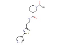 1-acetyl-N-{2-[2-(4-pyridinyl)-1,3-thiazol-4-yl]ethyl}-3-piperidinecarboxamide