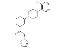 1-(2-fluorophenyl)-4-[1-(1H-pyrazol-1-ylacetyl)-3-piperidinyl]piperazine