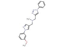 1-[1-(3-methoxyphenyl)-1H-pyrazol-4-yl]-N-methyl-N-[(1-phenyl-1H-1,2,3-triazol-4-yl)methyl]methanamine
