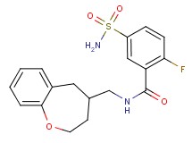 5-(aminosulfonyl)-2-fluoro-N-(2,3,4,5-tetrahydro-1-benzoxepin-4-ylmethyl)benzamide