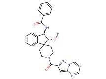 N-[(2R*,3R*)-2-hydroxy-1'-(pyrazolo[1,5-a]pyrimidin-2-ylcarbonyl)-2,3-dihydrospiro[indene-1,4'-piperidin]-3-yl]benzamide