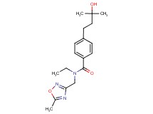N-ethyl-4-(3-hydroxy-3-methylbutyl)-N-[(5-methyl-1,2,4-oxadiazol-3-yl)methyl]benzamide