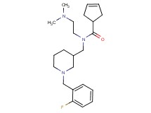 N-[2-(dimethylamino)ethyl]-N-{[1-(2-fluorobenzyl)piperidin-3-yl]methyl}cyclopent-3-ene-1-carboxamide