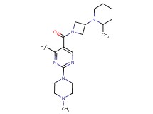 4-methyl-2-(4-methyl-1-piperazinyl)-5-{[3-(2-methyl-1-piperidinyl)-1-azetidinyl]carbonyl}pyrimidine