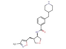 N-{(3R*,4S*)-4-[(3-methyl-5-isoxazolyl)methyl]tetrahydro-3-furanyl}-3-(4-piperidinylmethyl)benzamide