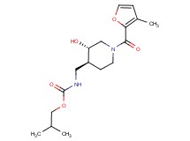 isobutyl {[(3S*,4S*)-3-hydroxy-1-(3-methyl-2-furoyl)piperidin-4-yl]methyl}carbamate