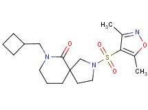 7-(cyclobutylmethyl)-2-[(3,5-dimethylisoxazol-4-yl)sulfonyl]-2,7-diazaspiro[4.5]decan-6-one