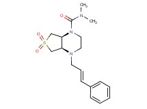 (4aR*,7aS*)-N,N-dimethyl-4-[(2E)-3-phenyl-2-propen-1-yl]hexahydrothieno[3,4-b]pyrazine-1(2H)-carboxamide 6,6-dioxide