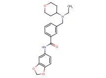 N-1,3-benzodioxol-5-yl-3-{[ethyl(tetrahydro-2H-pyran-4-yl)amino]methyl}benzamide