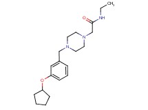 2-{4-[3-(cyclopentyloxy)benzyl]-1-piperazinyl}-N-ethylacetamide
