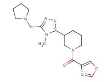 3-[4-methyl-5-(pyrrolidin-1-ylmethyl)-4H-1,2,4-triazol-3-yl]-1-(1,3-oxazol-4-ylcarbonyl)piperidine