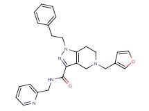5-(3-furylmethyl)-1-(2-phenylethyl)-N-(2-pyridinylmethyl)-4,5,6,7-tetrahydro-1H-pyrazolo[4,3-c]pyridine-3-carboxamide
