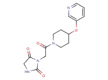 3-{2-oxo-2-[4-(pyridin-3-yloxy)piperidin-1-yl]ethyl}imidazolidine-2,4-dione