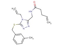 N-({4-allyl-5-[(3-methylbenzyl)thio]-4H-1,2,4-triazol-3-yl}methyl)-4-pentenamide