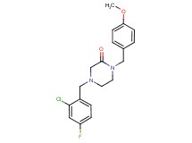 4-(2-chloro-4-fluorobenzyl)-1-(4-methoxybenzyl)-2-piperazinone