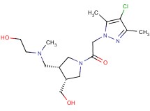 2-[{[(3R*,4R*)-1-[(4-chloro-3,5-dimethyl-1H-pyrazol-1-yl)acetyl]-4-(hydroxymethyl)pyrrolidin-3-yl]methyl}(methyl)amino]ethanol