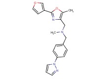 1-[2-(3-furyl)-5-methyl-1,3-oxazol-4-yl]-N-methyl-N-[4-(1H-pyrazol-1-yl)benzyl]methanamine