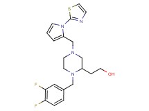 2-(1-(3,4-difluorobenzyl)-4-{[1-(1,3-thiazol-2-yl)-1H-pyrrol-2-yl]methyl}-2-piperazinyl)ethanol