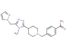 4-({4-[4-methyl-5-(1H-pyrazol-1-ylmethyl)-4H-1,2,4-triazol-3-yl]piperidin-1-yl}methyl)benzamide