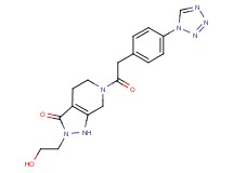 2-(2-hydroxyethyl)-6-{[4-(1H-tetrazol-1-yl)phenyl]acetyl}-1,2,4,5,6,7-hexahydro-3H-pyrazolo[3,4-c]pyridin-3-one