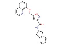 N-(2,3-dihydro-1H-inden-2-yl)-5-[(8-quinolinyloxy)methyl]-3-isoxazolecarboxamide