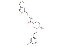 N-[2-(4-ethyl-1,3-thiazol-2-yl)ethyl]-1-[2-(3-fluorophenyl)ethyl]-6-oxo-3-piperidinecarboxamide
