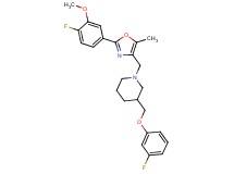 1-{[2-(4-fluoro-3-methoxyphenyl)-5-methyl-1,3-oxazol-4-yl]methyl}-3-[(3-fluorophenoxy)methyl]piperidine