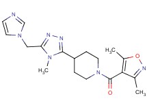 1-[(3,5-dimethylisoxazol-4-yl)carbonyl]-4-[5-(1H-imidazol-1-ylmethyl)-4-methyl-4H-1,2,4-triazol-3-yl]piperidine