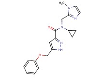 N-cyclopropyl-N-[(1-methyl-1H-imidazol-2-yl)methyl]-5-(phenoxymethyl)-1H-pyrazole-3-carboxamide