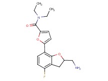5-[2-(aminomethyl)-4-fluoro-2,3-dihydro-1-benzofuran-7-yl]-N,N-diethyl-2-furamide