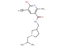 5-cyano-6-hydroxy-N-[(1-isobutyl-3-pyrrolidinyl)methyl]-2-methylnicotinamide