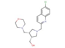 [(3R*,4S*)-1-[(6-chloroquinolin-2-yl)methyl]-4-(morpholin-4-ylmethyl)pyrrolidin-3-yl]methanol