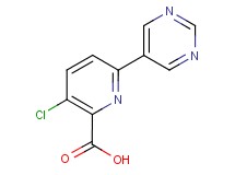 3-chloro-6-pyrimidin-5-ylpyridine-2-carboxylic acid