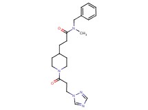 N-benzyl-N-methyl-3-{1-[3-(1H-1,2,4-triazol-1-yl)propanoyl]-4-piperidinyl}propanamide