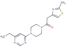4-ethyl-6-{4-[(2-methyl-1,3-thiazol-4-yl)acetyl]-1-piperazinyl}pyrimidine
