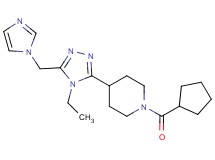 1-(cyclopentylcarbonyl)-4-[4-ethyl-5-(1H-imidazol-1-ylmethyl)-4H-1,2,4-triazol-3-yl]piperidine