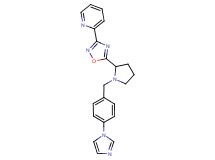 2-(5-{1-[4-(1H-imidazol-1-yl)benzyl]-2-pyrrolidinyl}-1,2,4-oxadiazol-3-yl)pyridine