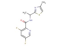 3,5-difluoro-N-[1-(4-methyl-1,3-thiazol-2-yl)ethyl]pyridine-2-carboxamide