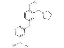 6-[4-methoxy-3-(pyrrolidin-1-ylmethyl)phenoxy]-N,N-dimethylpyrazin-2-amine