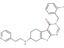 3-(2-fluorobenzyl)-7-{[2-(3-pyridinyl)ethyl]amino}-5,6,7,8-tetrahydro[1]benzothieno[2,3-d]pyrimidin-4(3H)-one