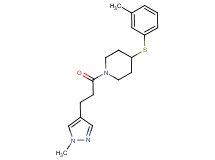 4-[(3-methylphenyl)thio]-1-[3-(1-methyl-1H-pyrazol-4-yl)propanoyl]piperidine