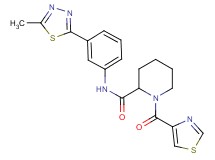 N-[3-(5-methyl-1,3,4-thiadiazol-2-yl)phenyl]-1-(1,3-thiazol-4-ylcarbonyl)-2-piperidinecarboxamide