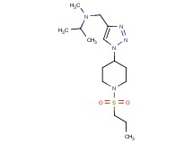 N-methyl-N-({1-[1-(propylsulfonyl)piperidin-4-yl]-1H-1,2,3-triazol-4-yl}methyl)propan-2-amine