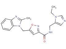 N-[(1-ethyl-1H-imidazol-5-yl)methyl]-5-[(2-methyl-1H-benzimidazol-1-yl)methyl]isoxazole-3-carboxamide